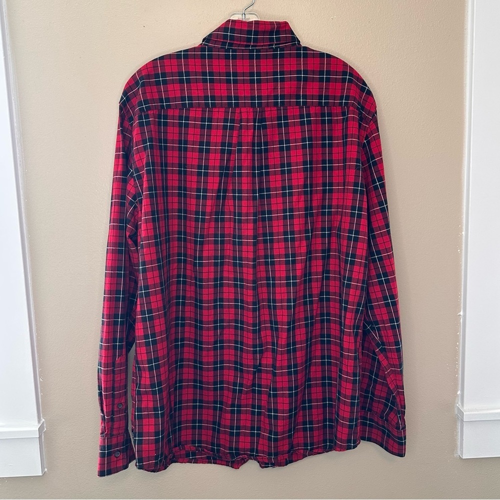 Chaps Red/Black Tartan Plaid Casual Button Down Shirt Size XL - Picture 6 of 7